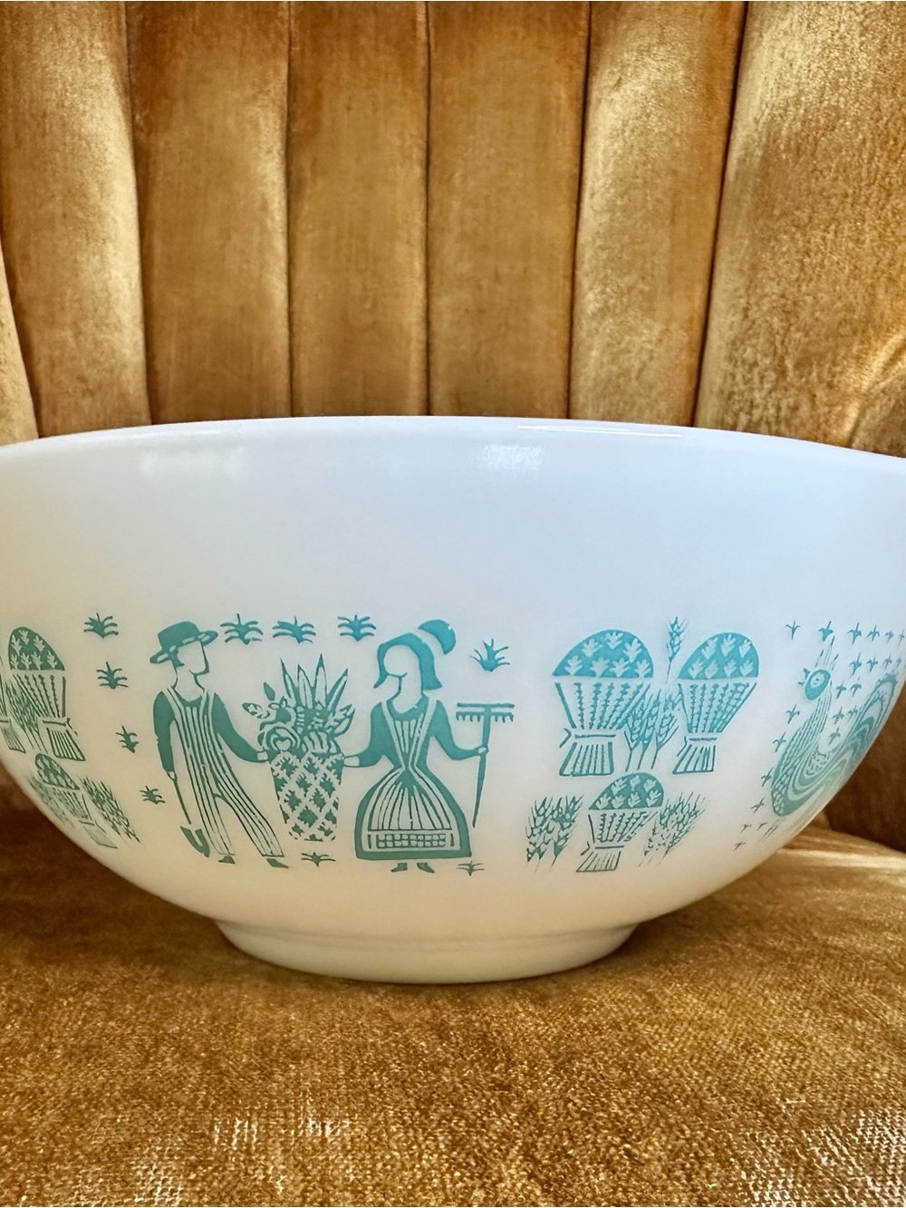 Vintage Pyrex Amish Butterprint 443 Cinderella Mixing Nesting Bowl 2.5 Qt - Picture 4 of 12